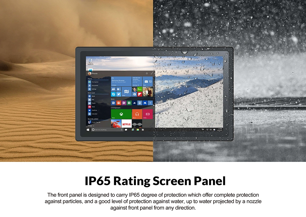 IP65 Waterproof Factory OEM RS232 All in One Desktop I5 J1900 21 Inch Touch Screen Panel Fanless Industrial Embedded PC