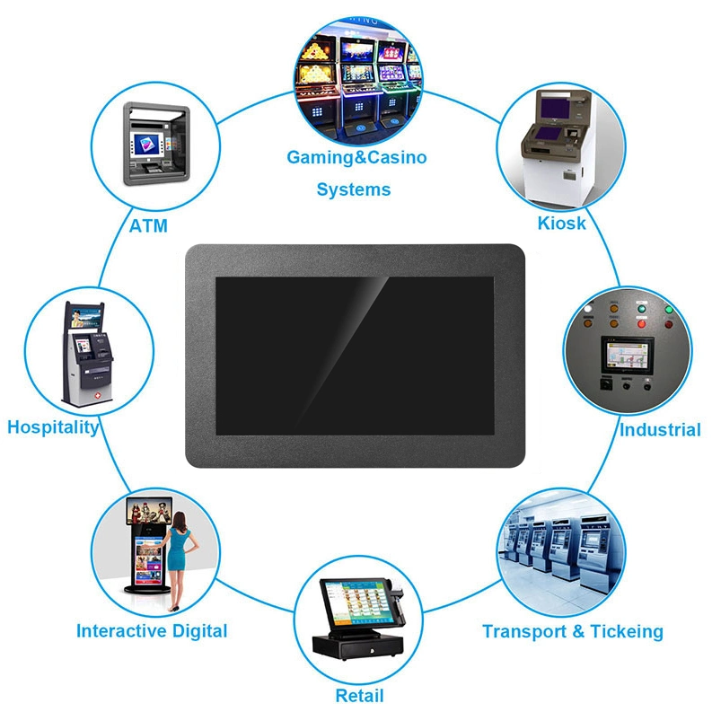 Zhixianda 8 Inch 1280*720 Widescreen Capacitive Touch Embedded Industrial Monitor