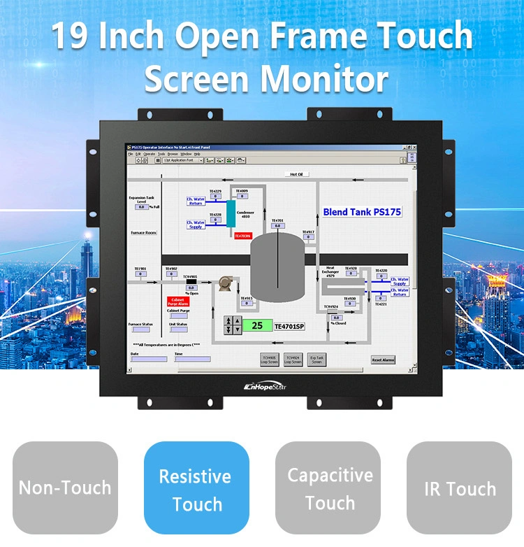 Embedded Industrial Display 19 Inch Touch Screen Monitor Wide LCD Monitor