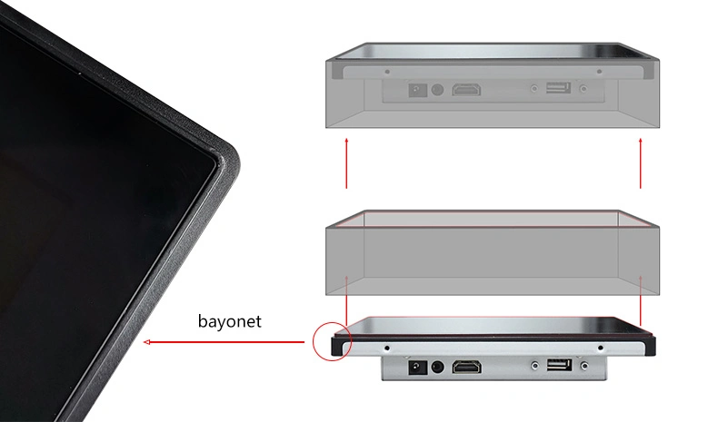 10.1 Inch IPS Open Frame Monitor Embedded Mount Touch Monitor