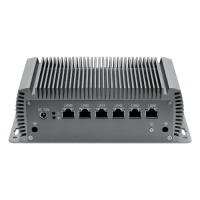 LAN*6 WiFi*2 DC12V oder benutzerdefinierte Unterstützung Windows/Linux/Android Mini Embedded Fanless Industrial Box PC I7